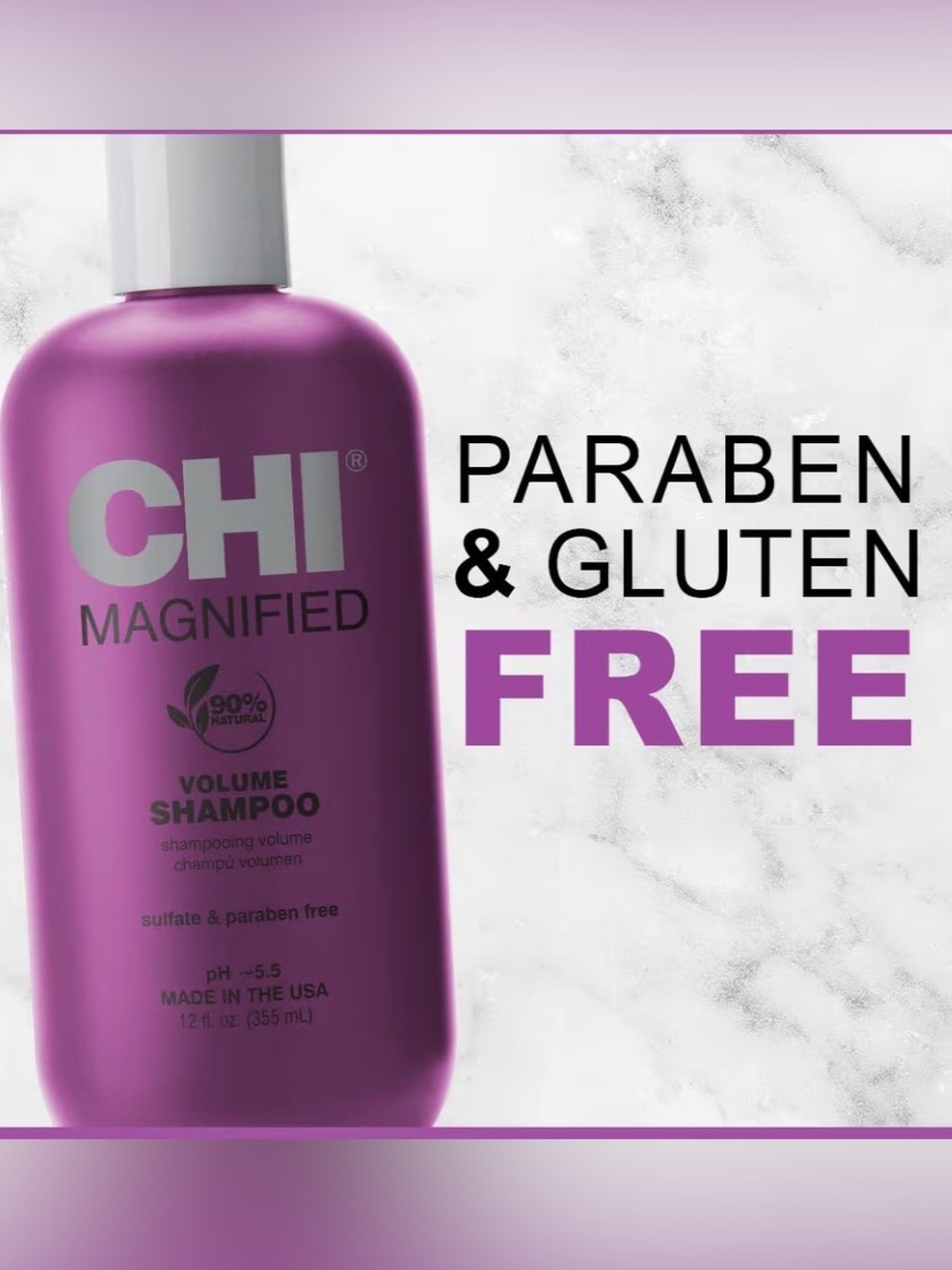 CHI Magnified Volume Shampoo Or Conditioner-Sulfate, Paraben & Gluten Free 12oz